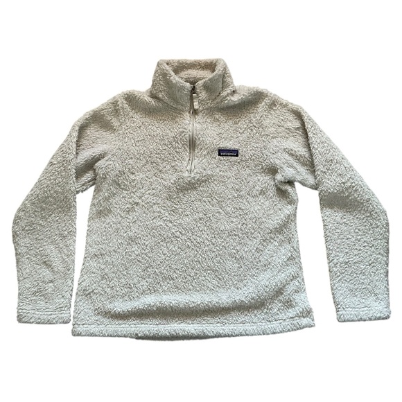Patagonia Los Gatos Fleece Pullover 1/2 zip size M white sweatshirt women’s - Picture 1 of 5